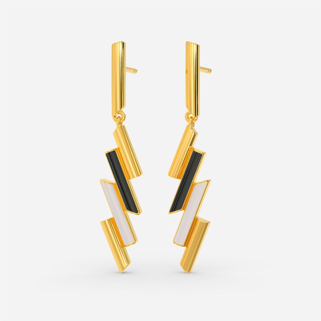 Pencil Panache Gold Earrings