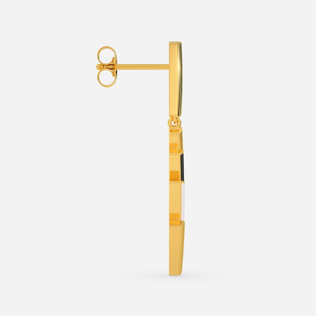 Pencil Panache Gold Earrings