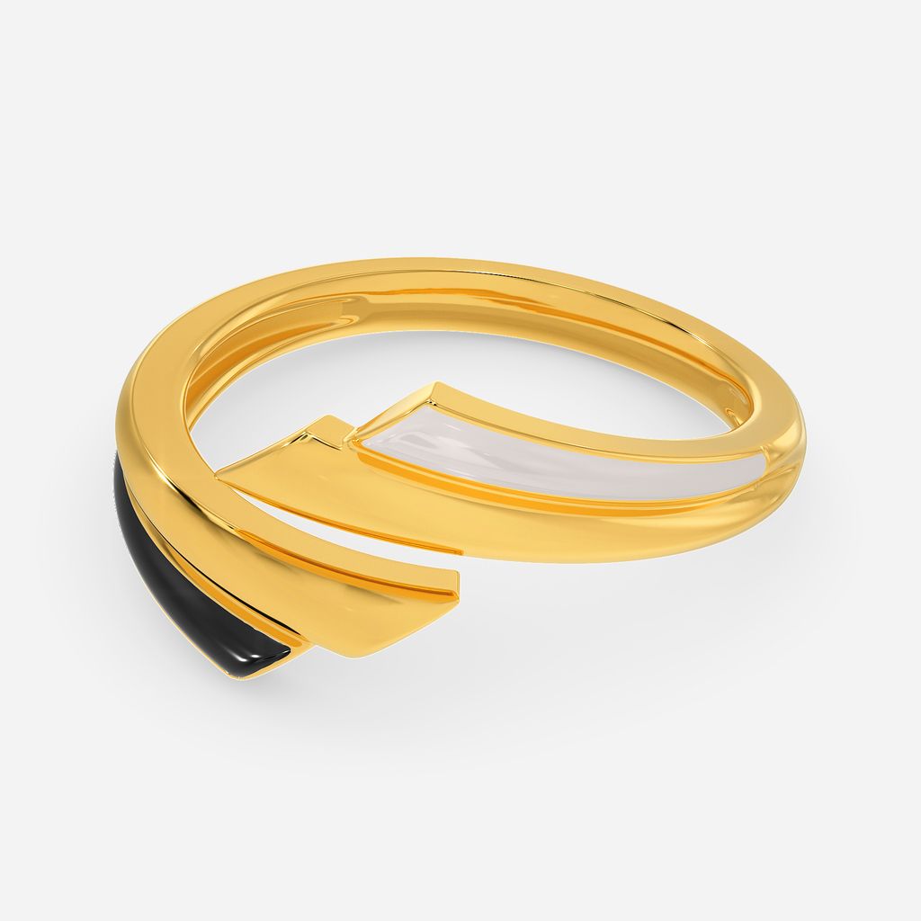 Twin Striped Gold Rings alternate view 3