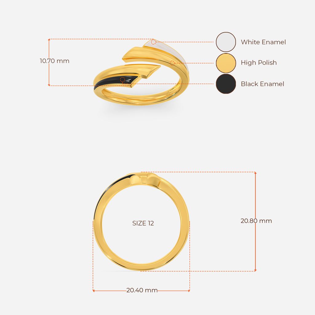 Twin Striped Gold Rings image
