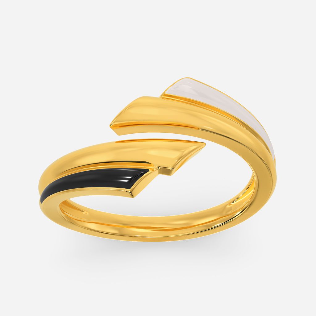 Twin Striped Gold Rings image