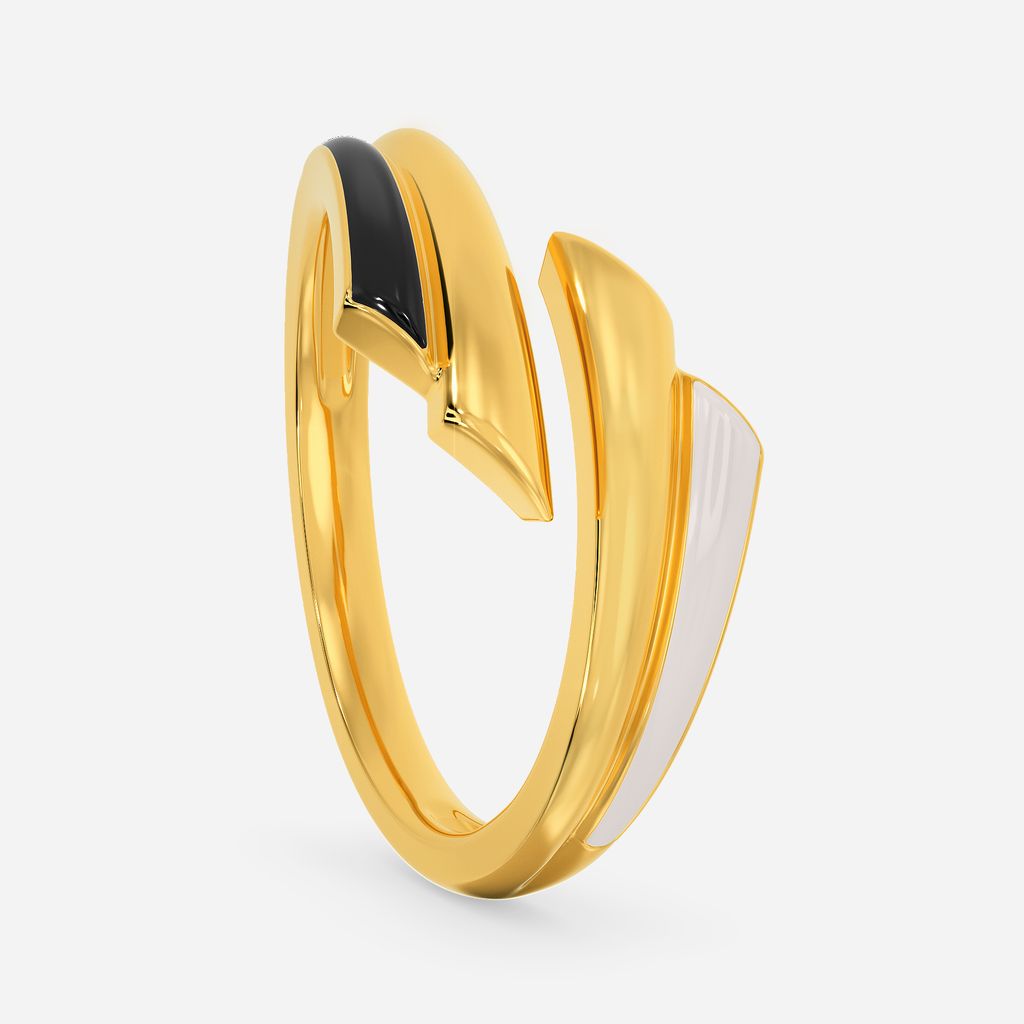 Twin Striped Gold Rings image