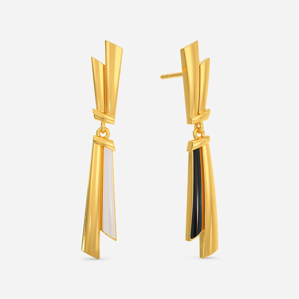 Stripes Gone Wild Gold Earrings