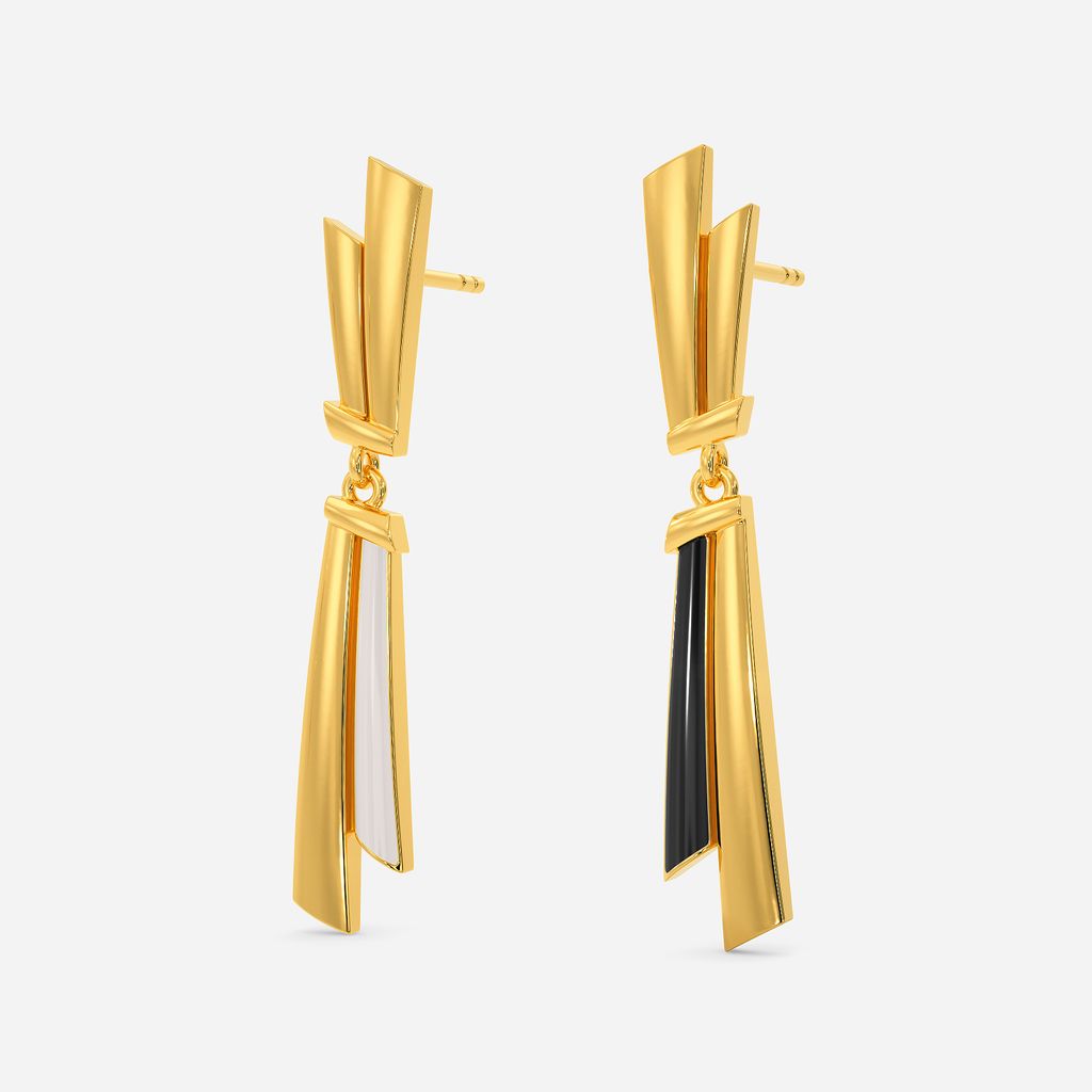 Stripes Gone Wild Gold Earrings