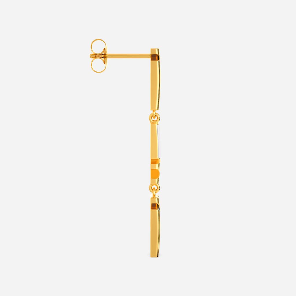 Stripe Two Gold Earrings