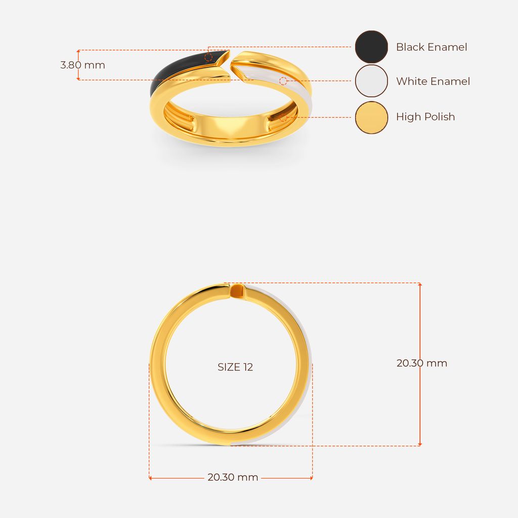 Stripe Two Gold Rings image