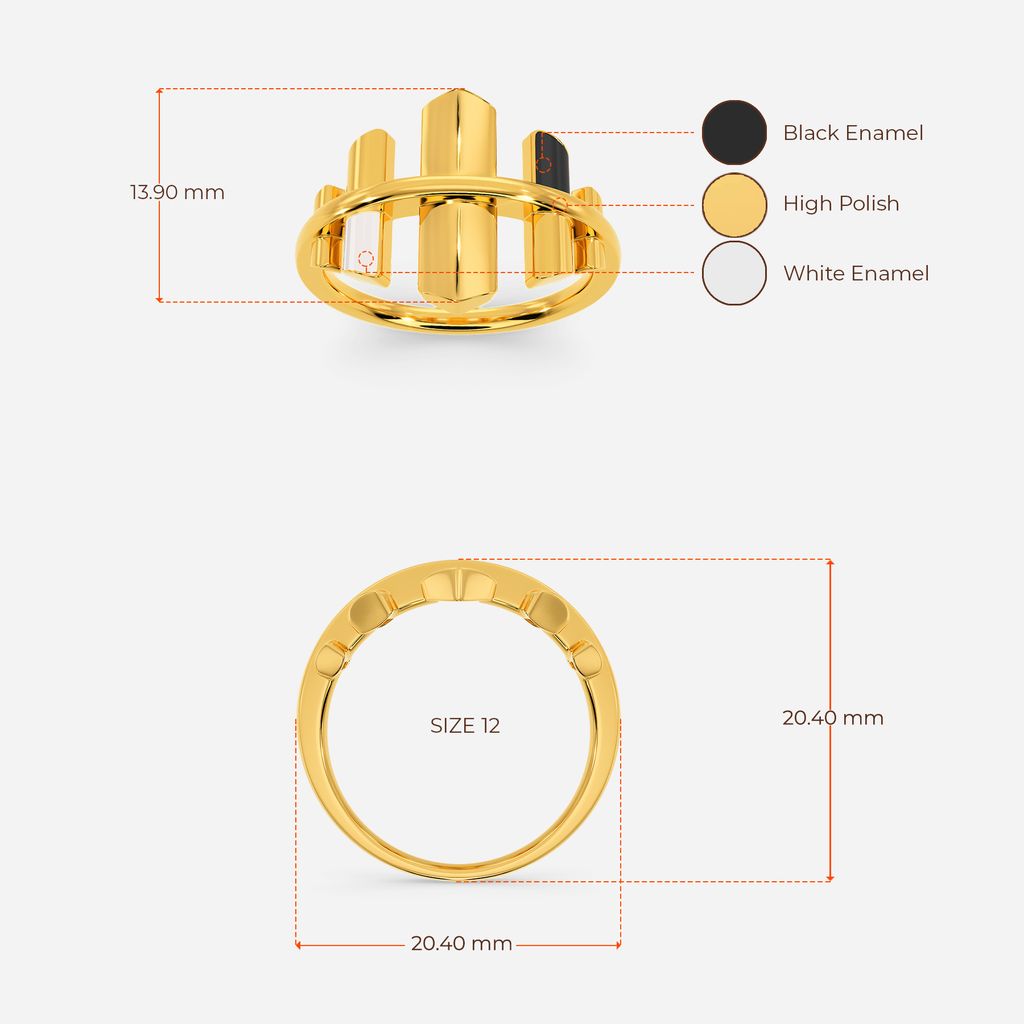 Breton Bars Gold Rings image
