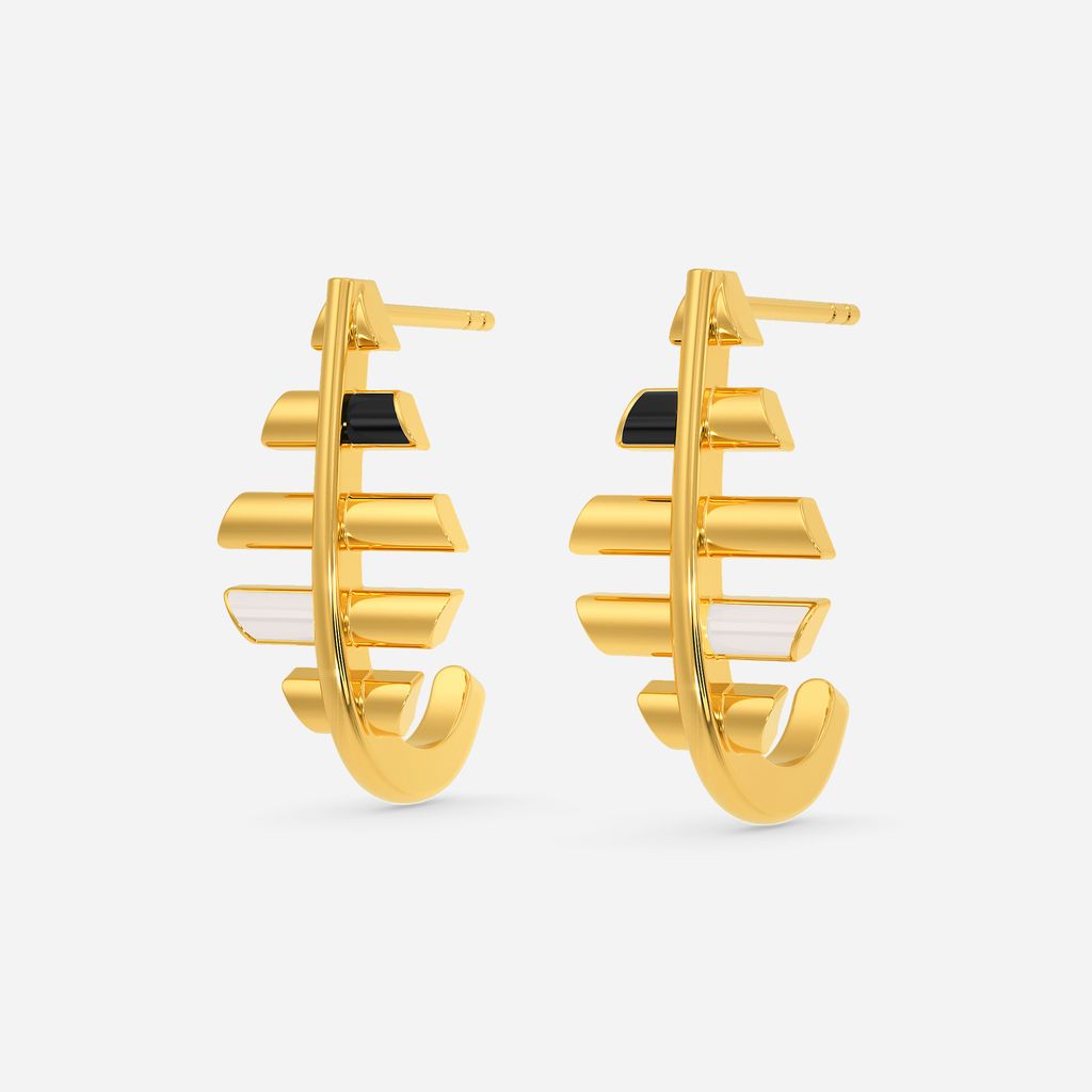 Breton Bars Gold Earrings