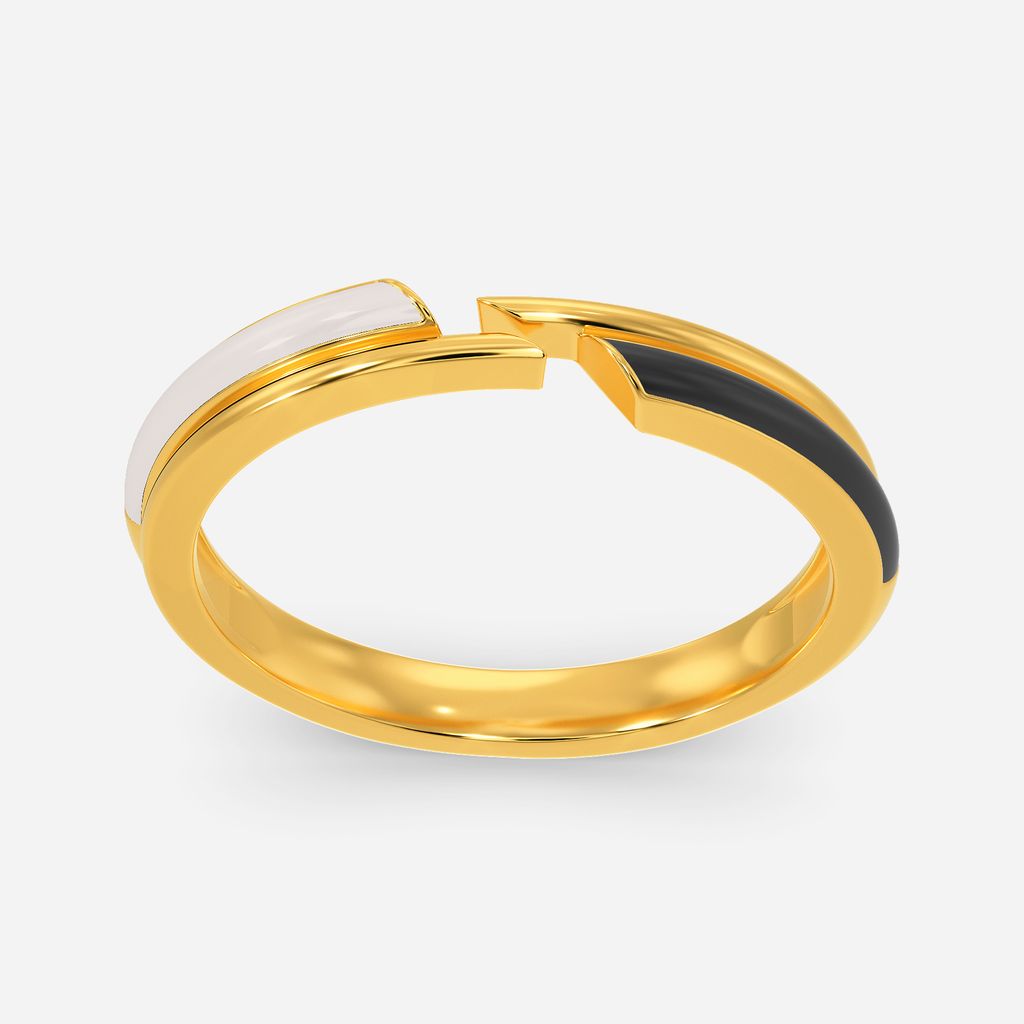 Chevron Play Gold Rings alternate view 3