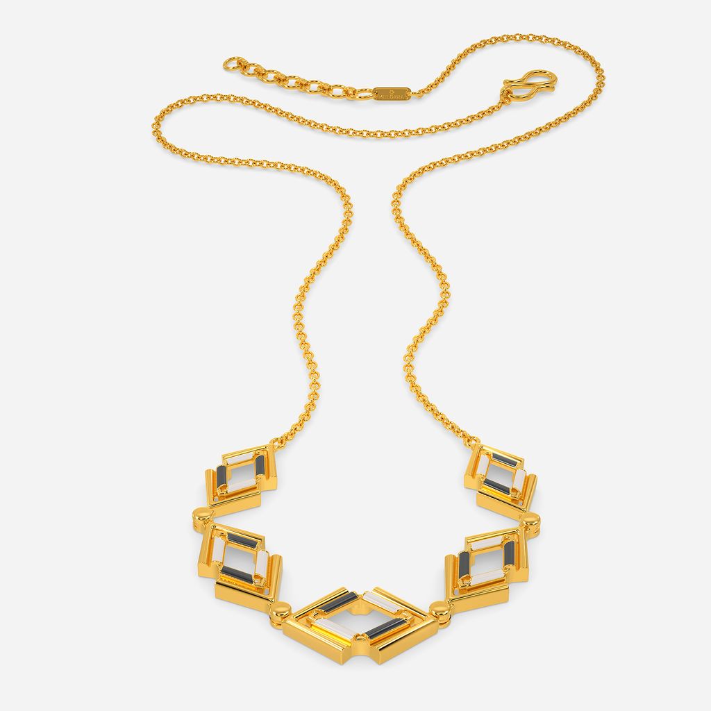 Chevron Play Gold Necklaces