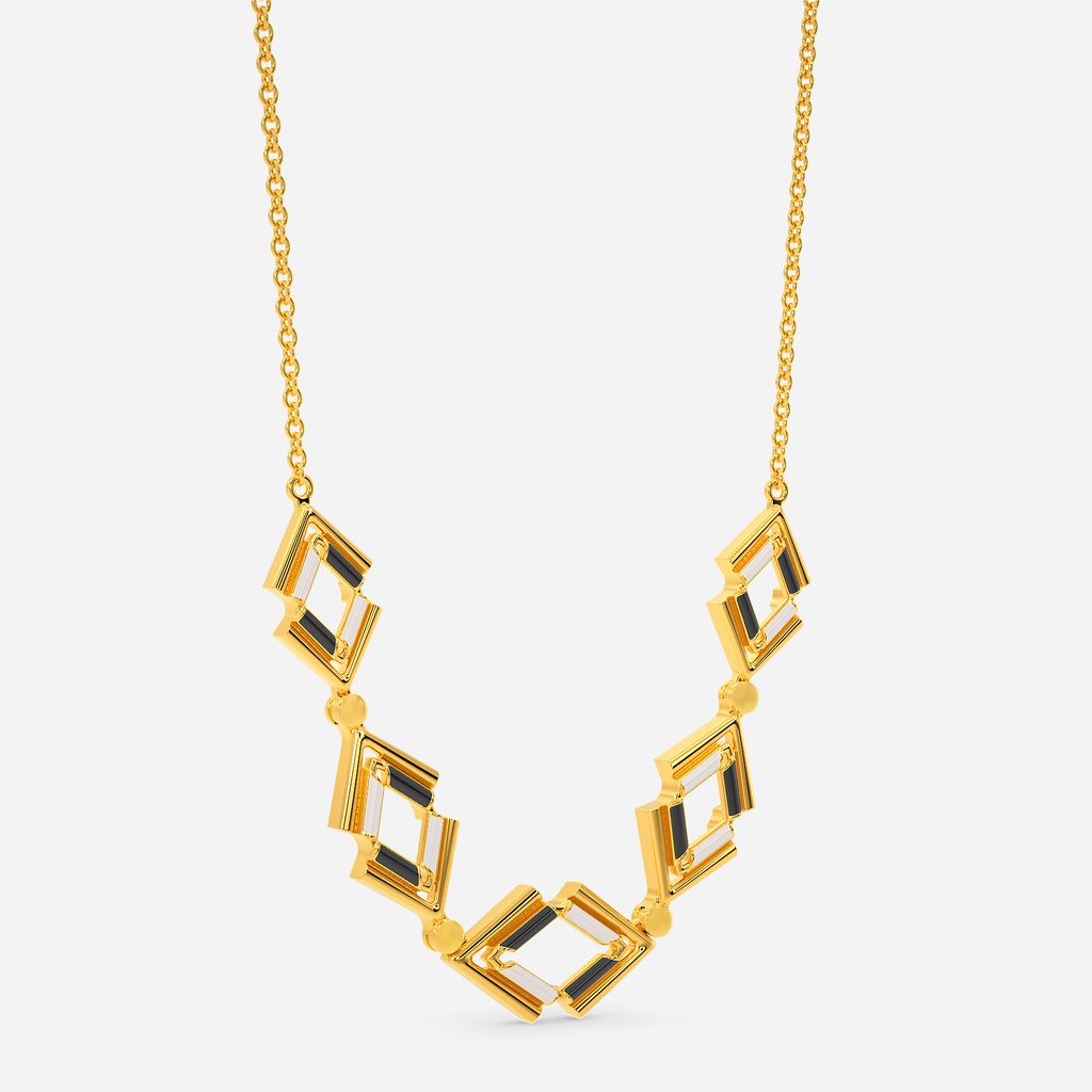 Chevron Play Gold Necklaces