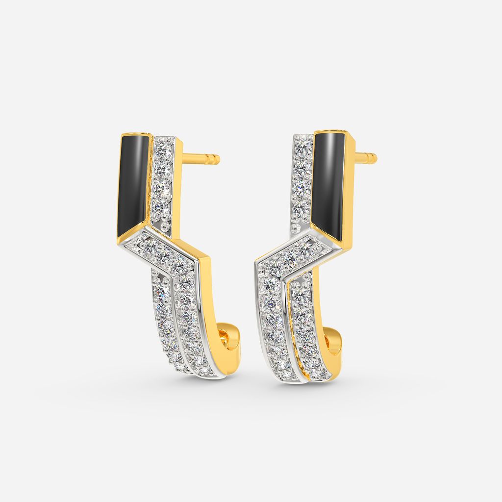 Time to Stripe Diamond Earrings