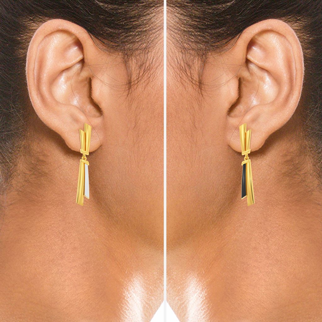 Stripes Gone Wild Gold Earrings