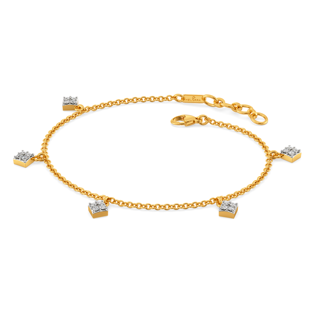 Squaringly Yours Diamond Bracelets