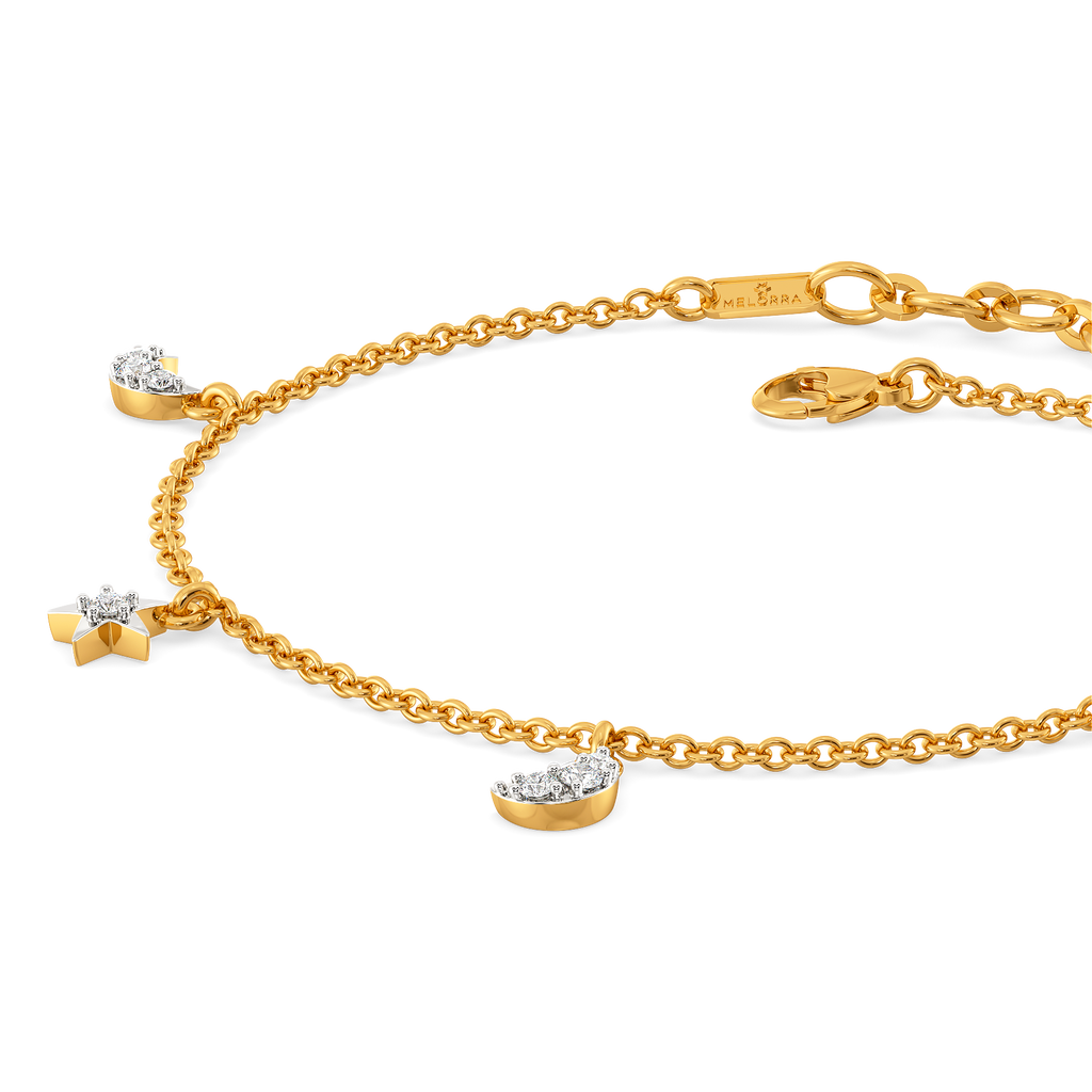 Moon and Back Diamond Bracelets