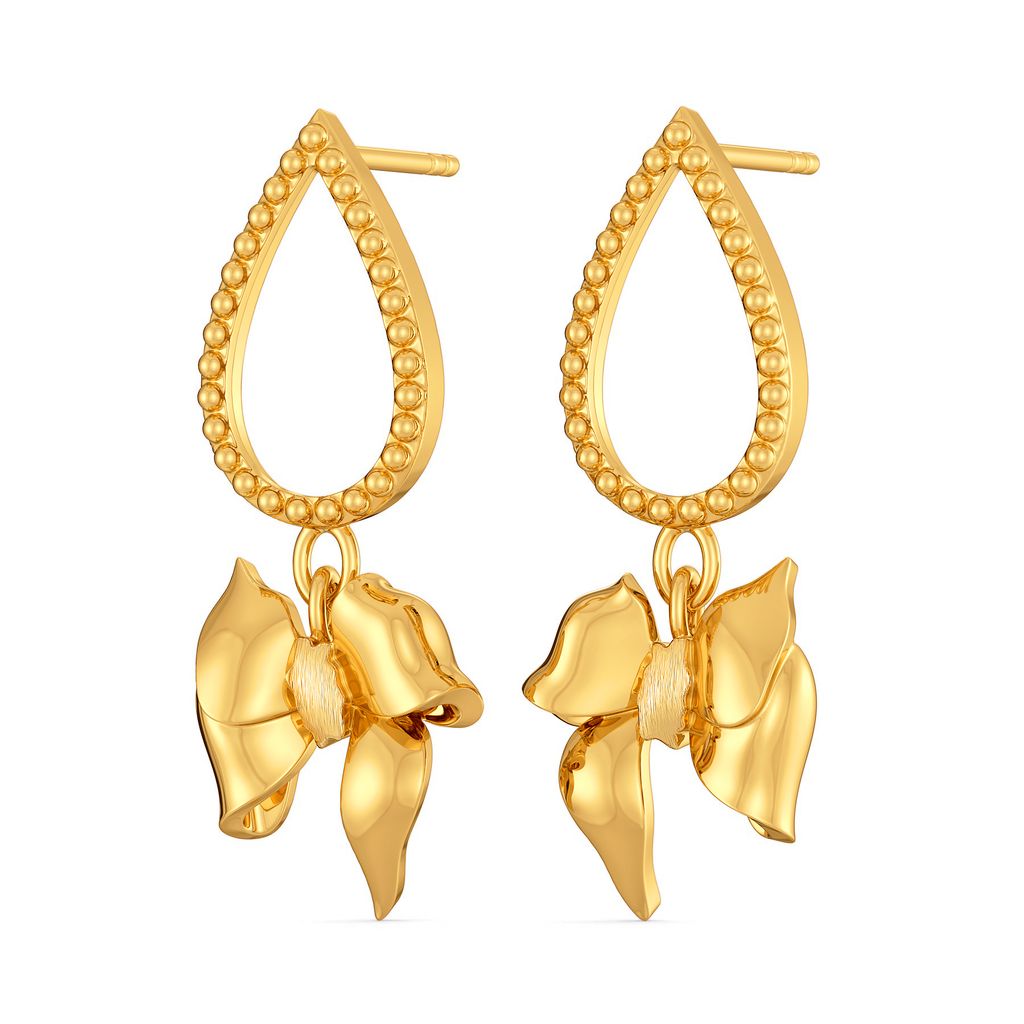 Bow Banters Gold Earrings