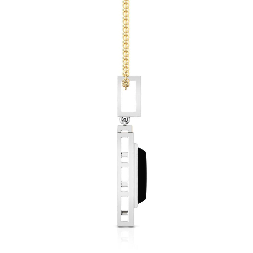 Little Black Onyx Diamond Pendants
