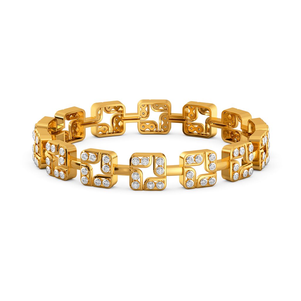 Wide Stride Diamond Bangles