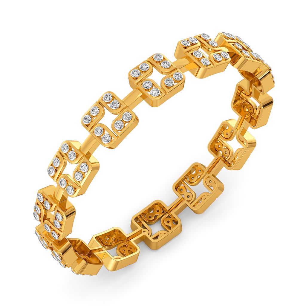 Wide Stride Diamond Bangles