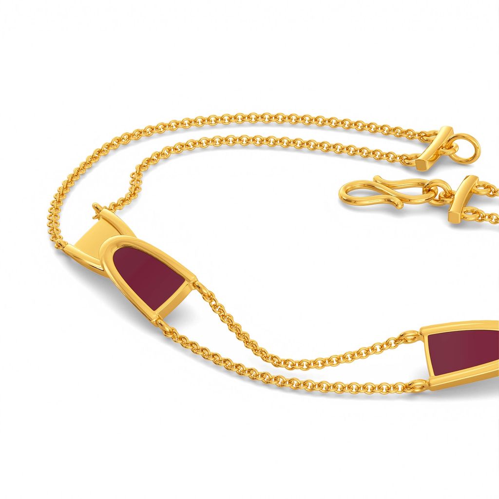 Merlot Curl Gold Bracelets