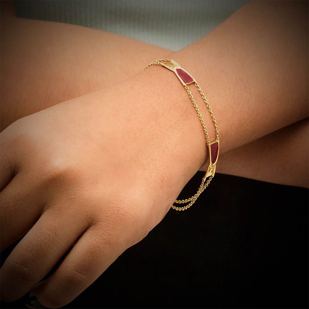 Merlot Curl Gold Bracelets