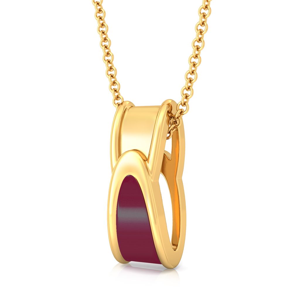 Merlot Curl Gold Pendants