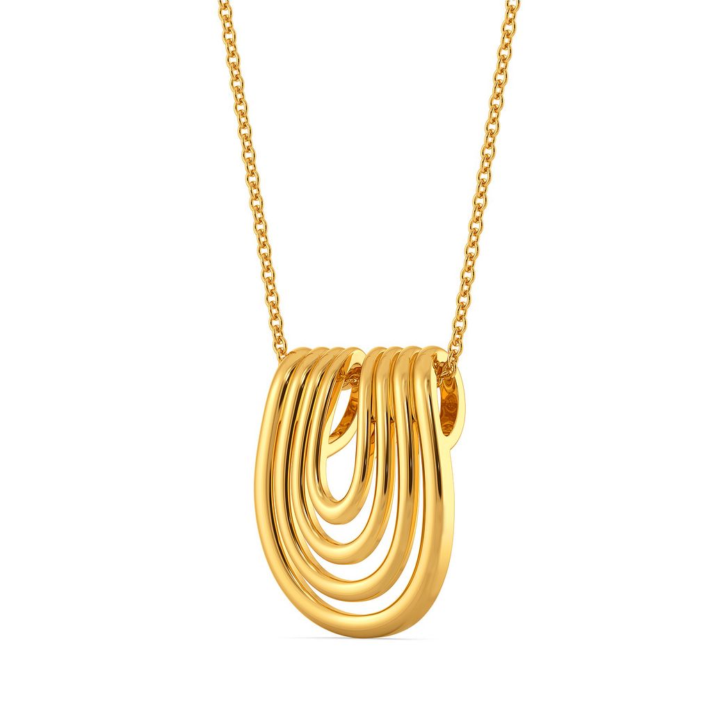 Back Tracks Gold Pendants