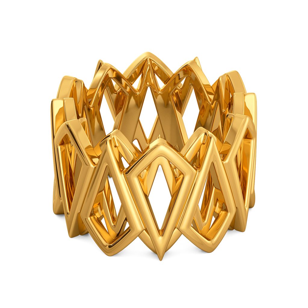 Curves on Fleek Gold Rings alternate view 3