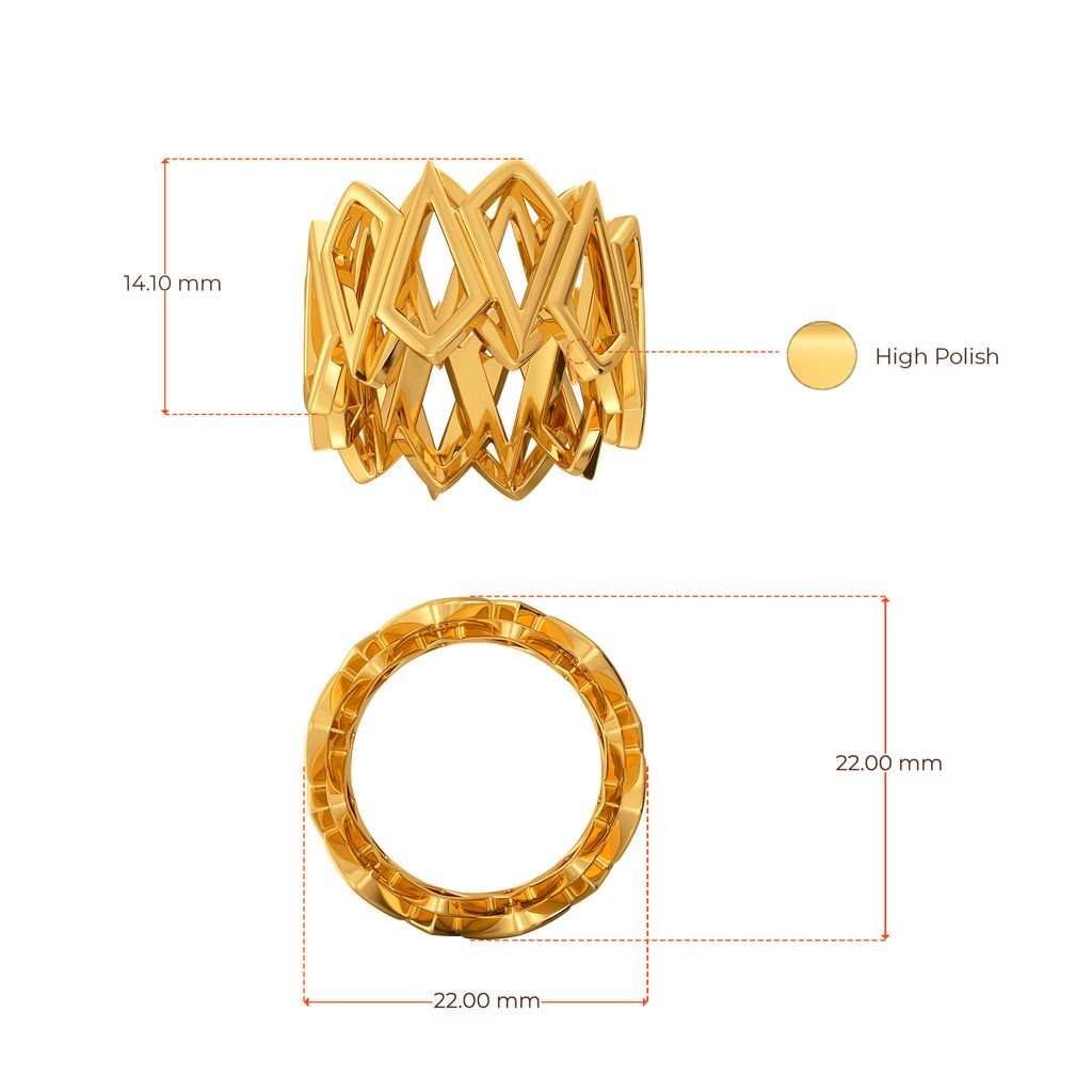 Curves on Fleek Gold Rings image