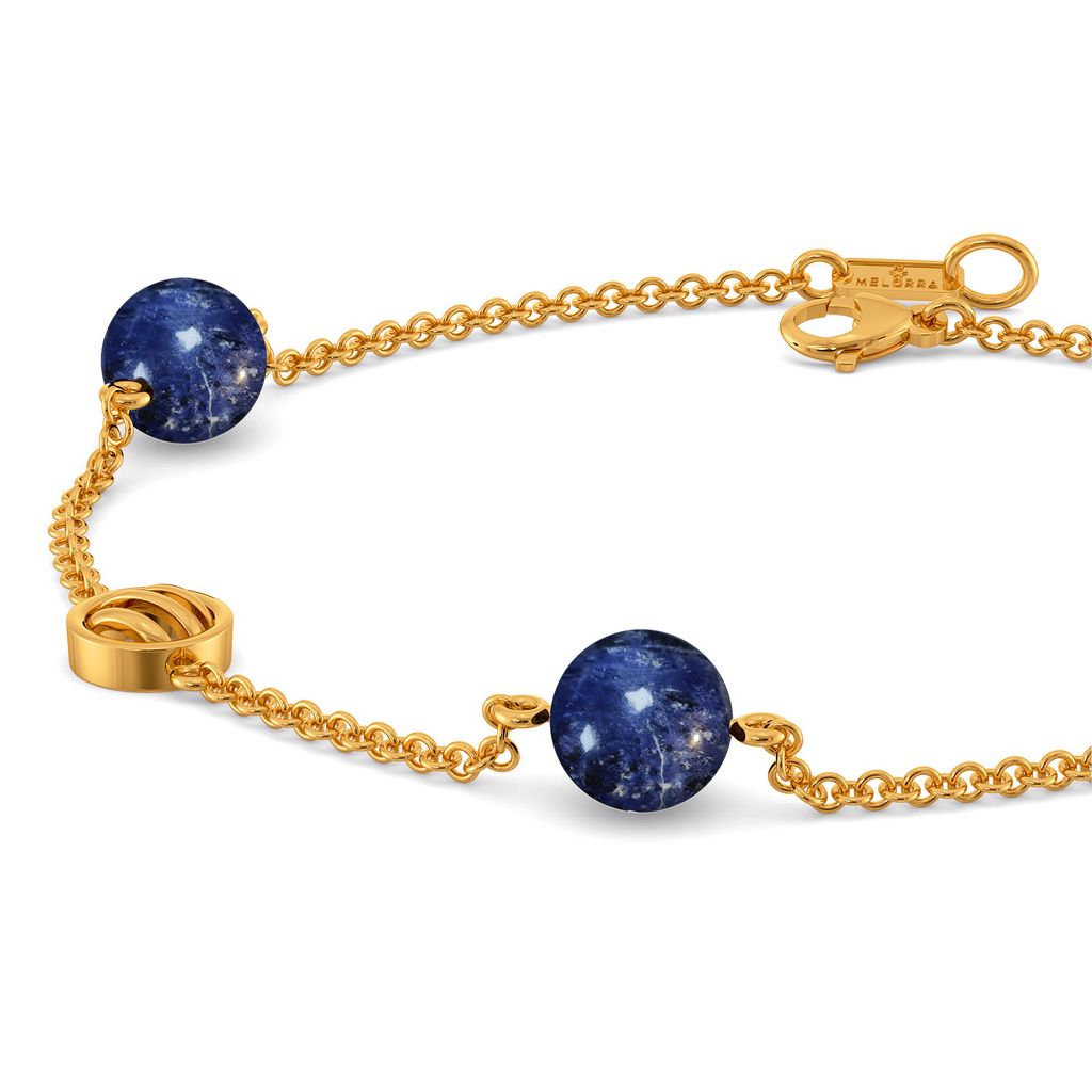 Dyed in Denim Gemstone Bracelets