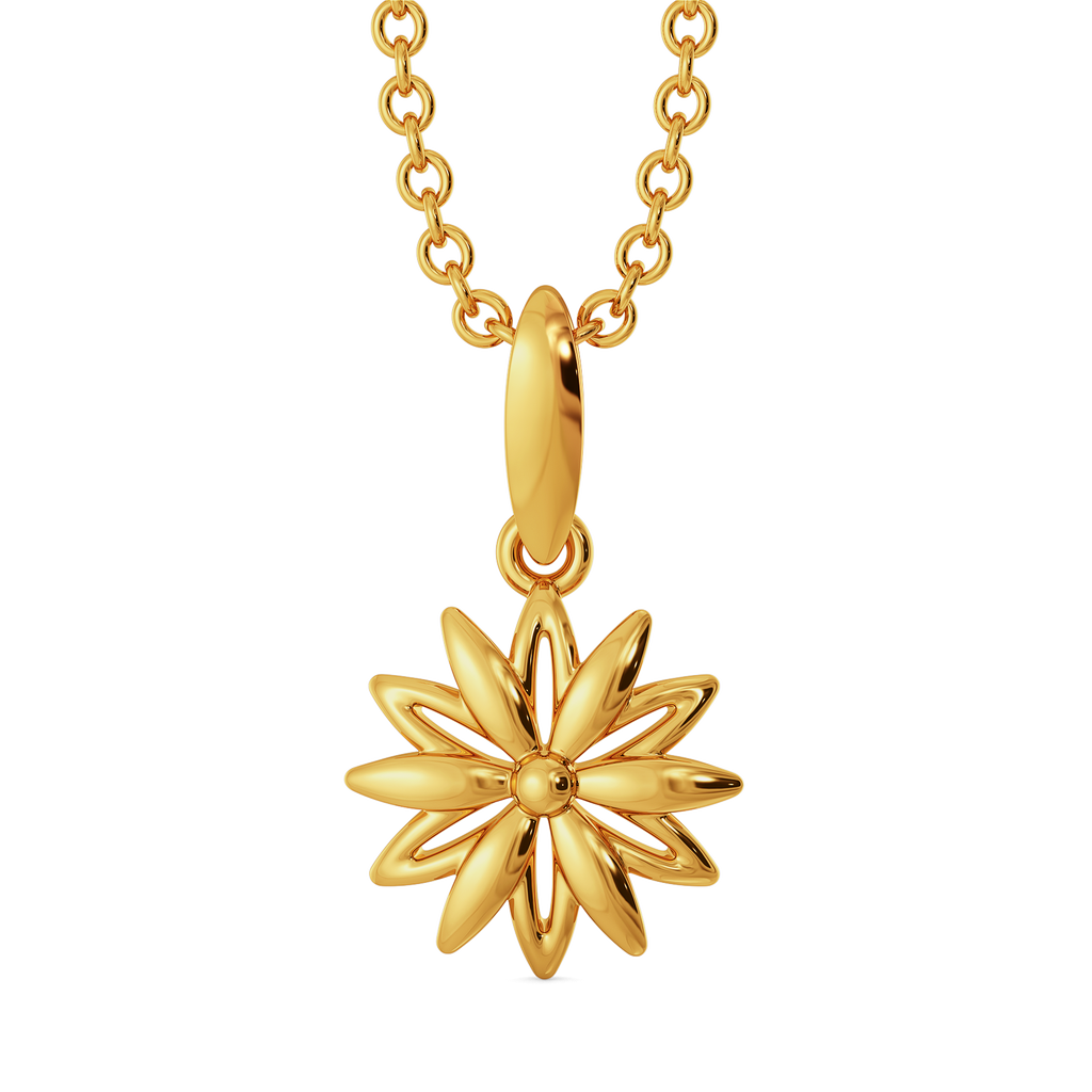 Serene Petals Gold Pendants