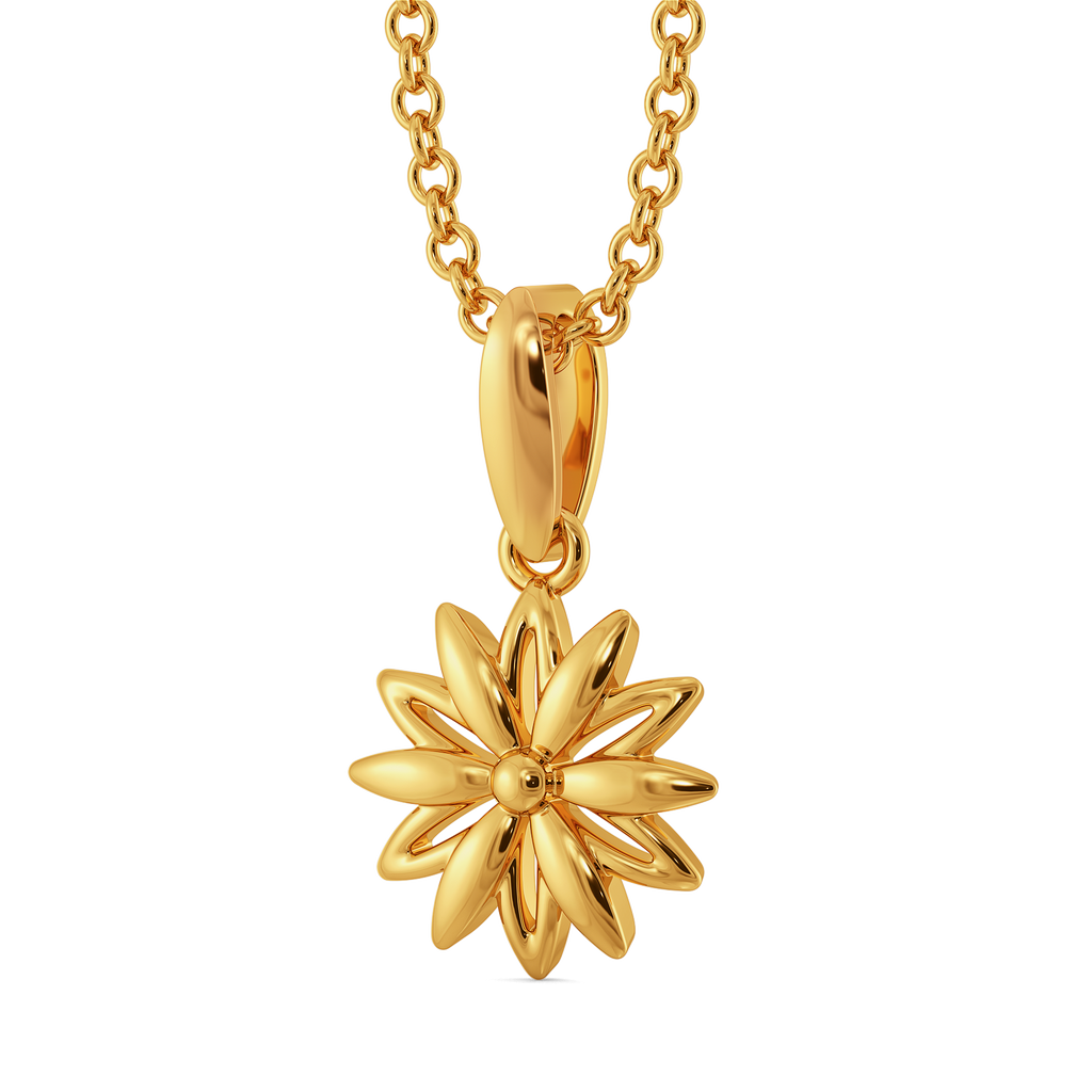 Serene Petals Gold Pendants