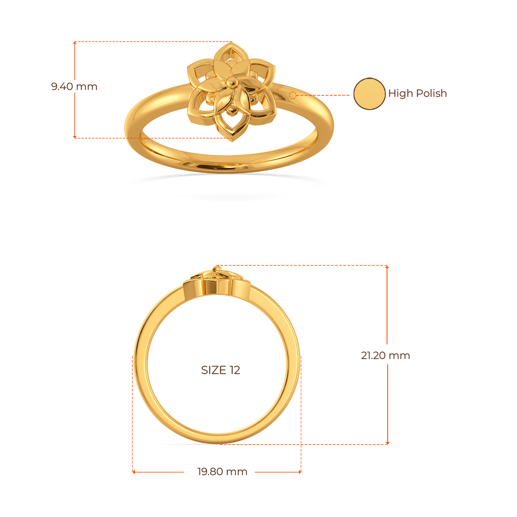 Blushed Botanica Gold Rings image