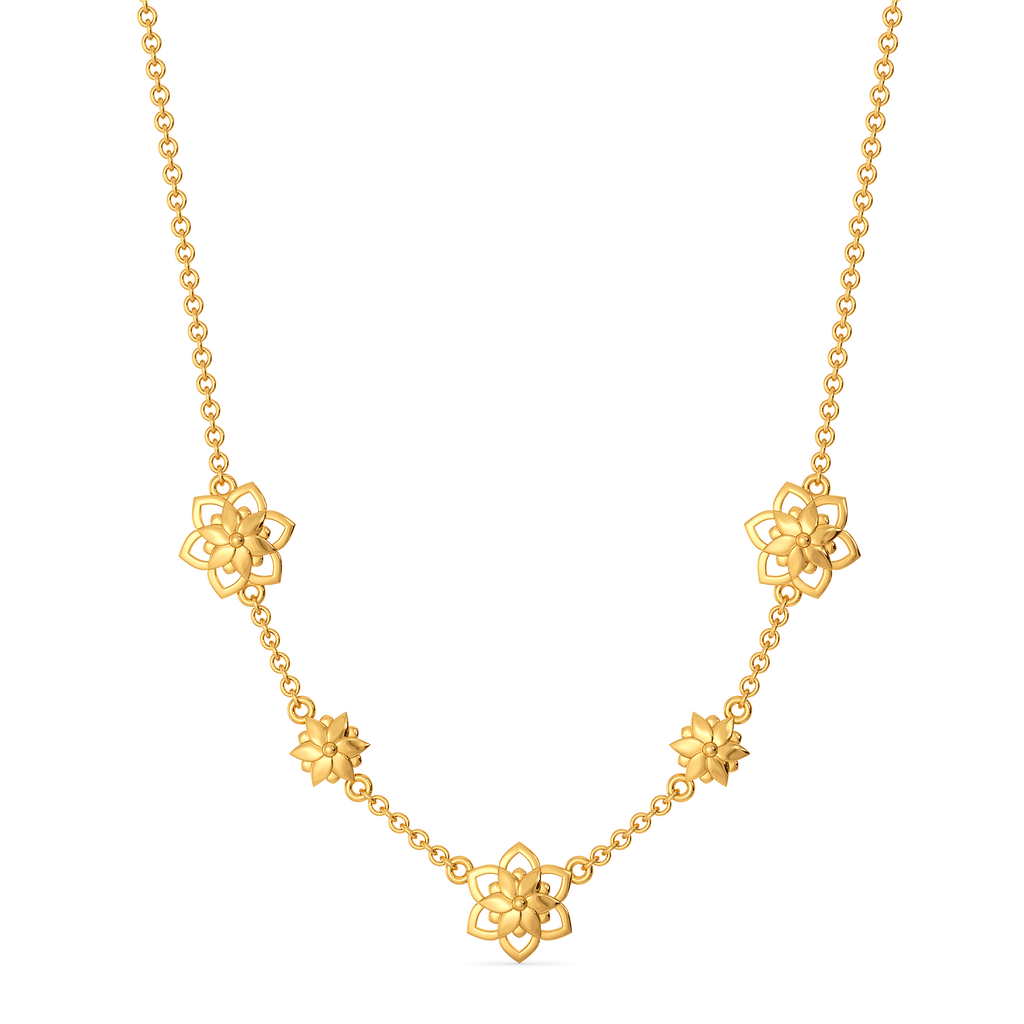Blushed Botanica Gold Necklaces