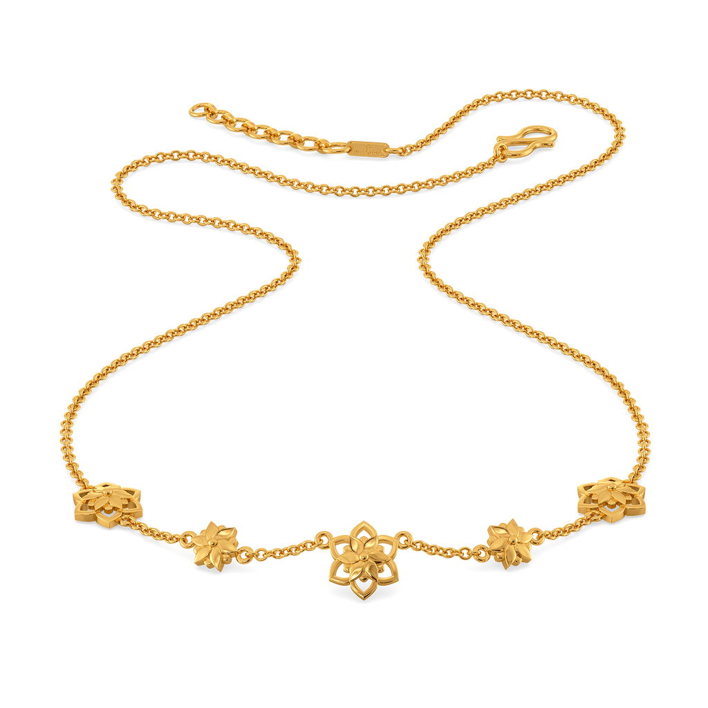 Blushed Botanica Gold Necklaces