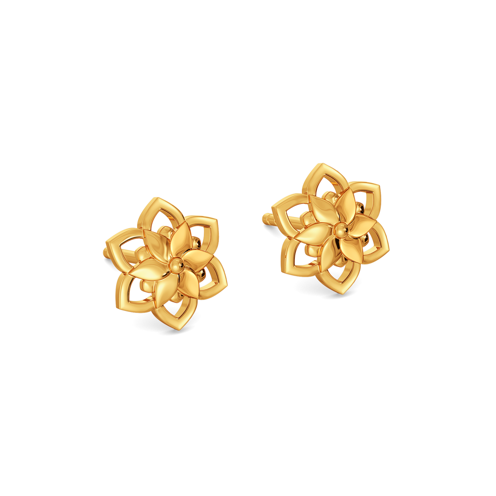 Blushed Botanica Gold Earrings