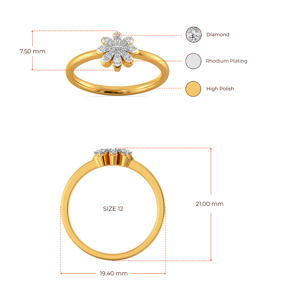 Floral Show Diamond Rings image