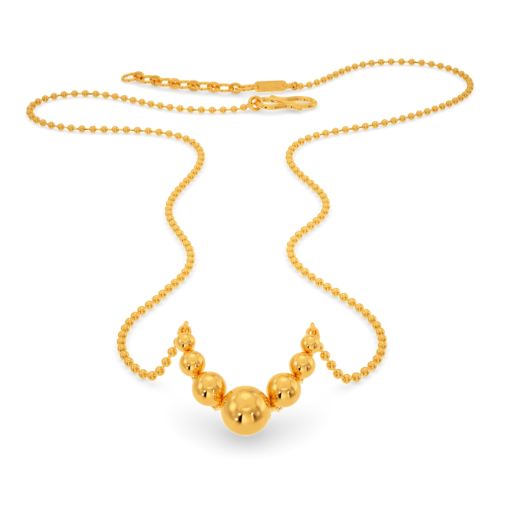 Dramatic Sphere Gold Necklaces