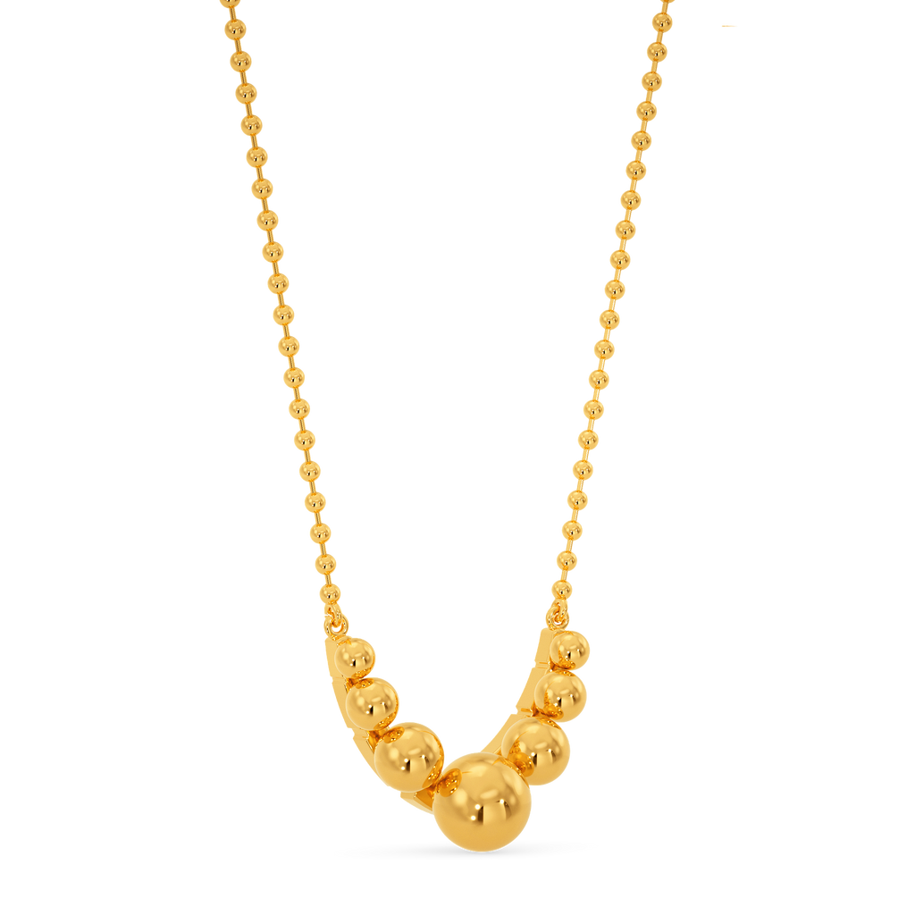 Dramatic Sphere Gold Necklaces