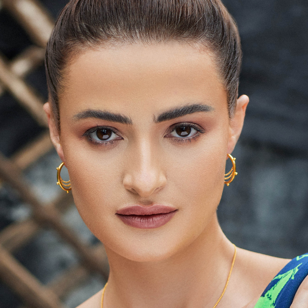 Peek A Boo Gold Earrings