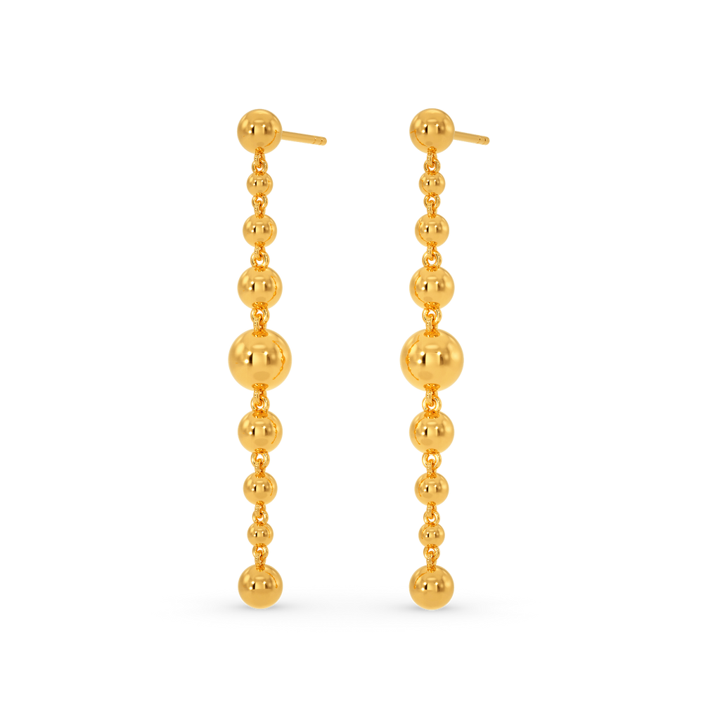 Three Dimensional Gold Earrings
