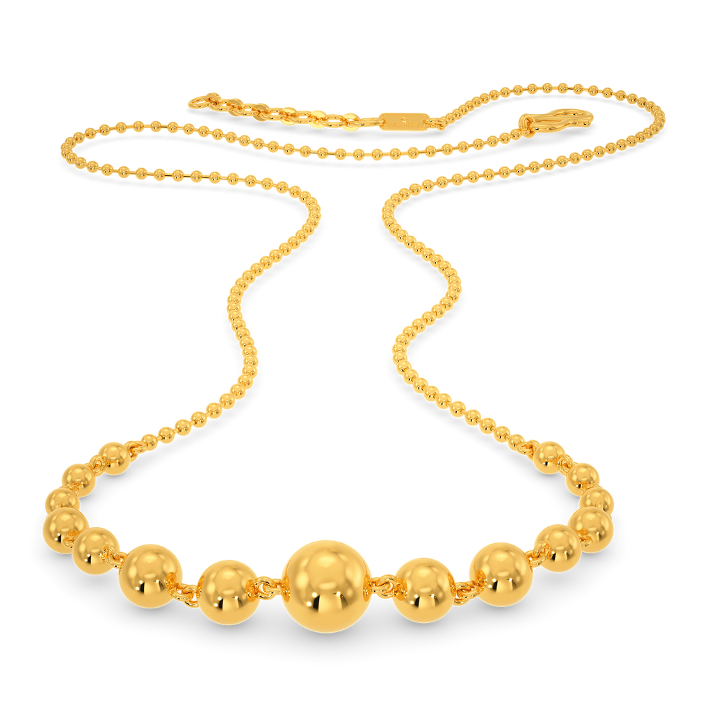 Three Dimensional Gold Necklaces