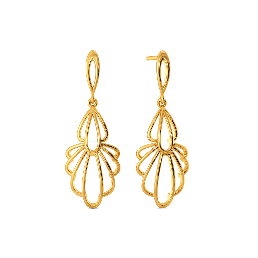 Balloon Flair Gold Earrings