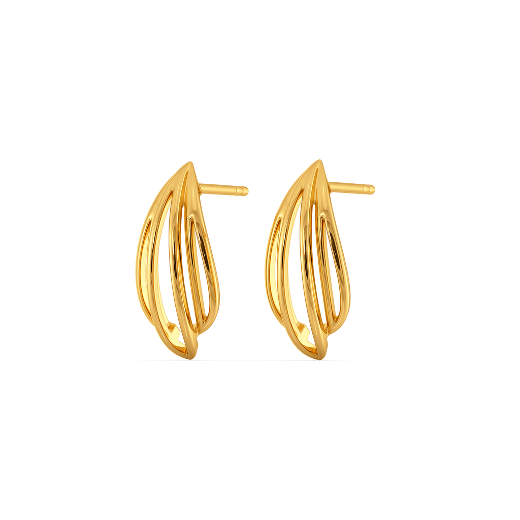 Balloon Flair Gold Earrings