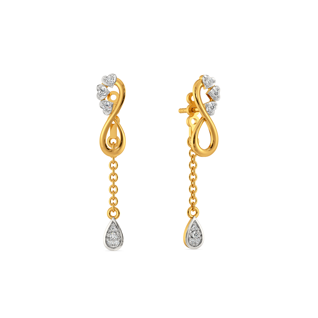 Eternal Flame Charms Diamond Earrings