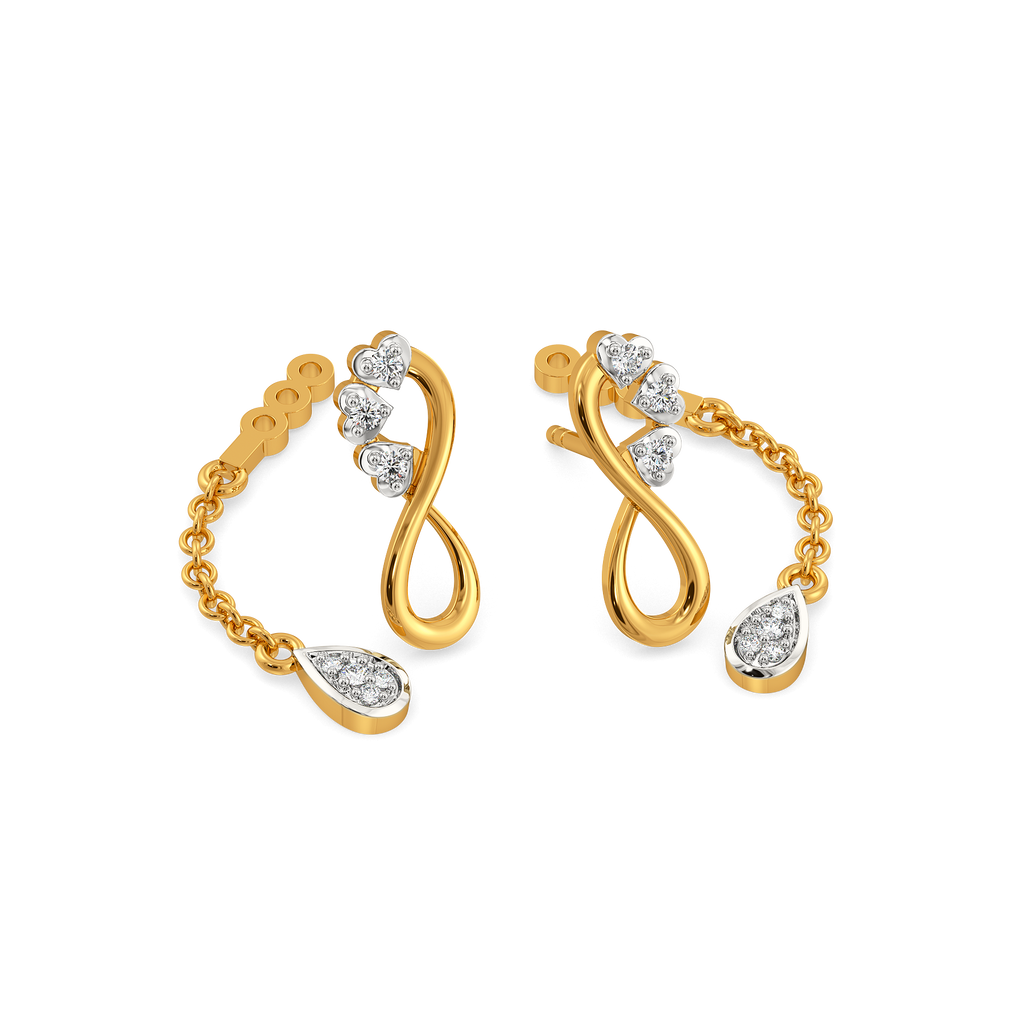 Eternal Flame Charms Diamond Earrings