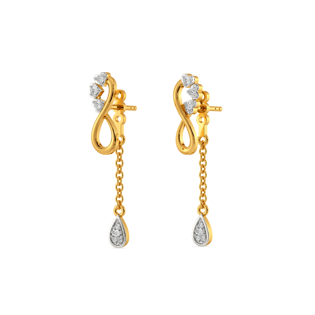 Eternal Flame Charms Diamond Earrings