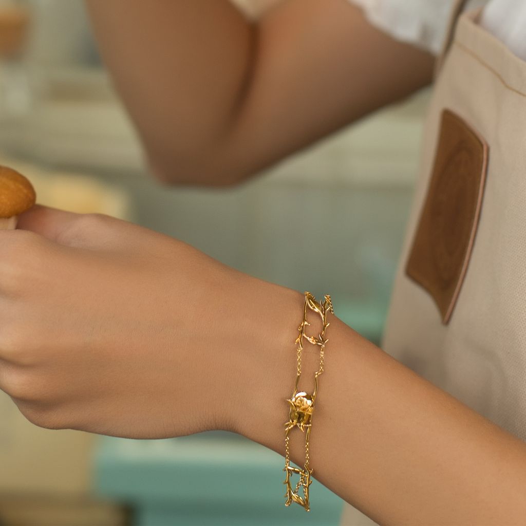 Dark Damask Gold Bracelets
