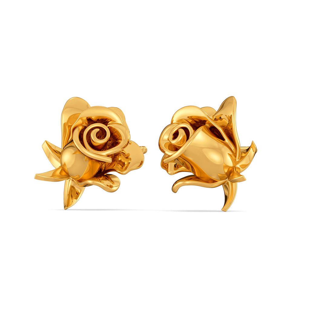 Fierce Blossoms Gold Earrings