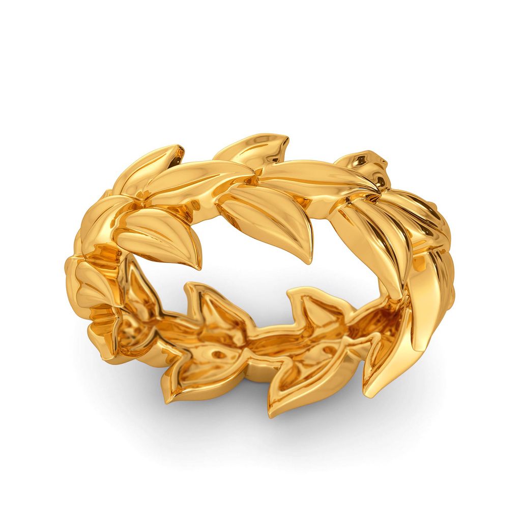 Leaves of Dusk Gold Rings alternate view 3